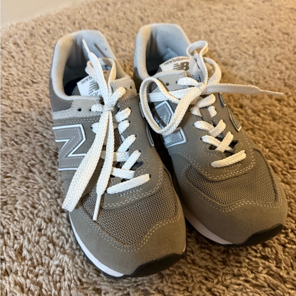 New Balance Classic 574 Gray and White Sneakers